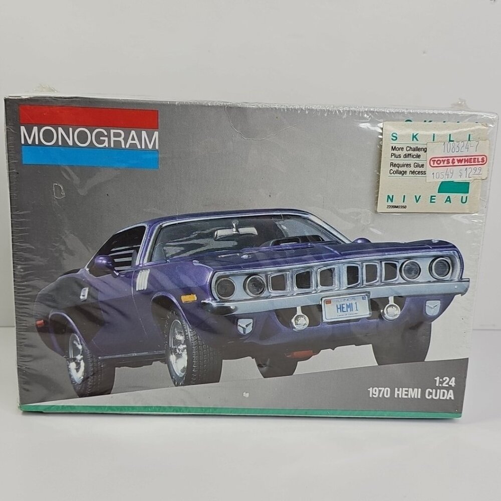 1991 Monogram 1:24 '70 Plymouth HEMI Cuda 426 #2943 Sealed Box Vintage